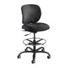 Safco® Vue™ Heavy-Duty Stool, Mesh Back/Fabric Seat, Black