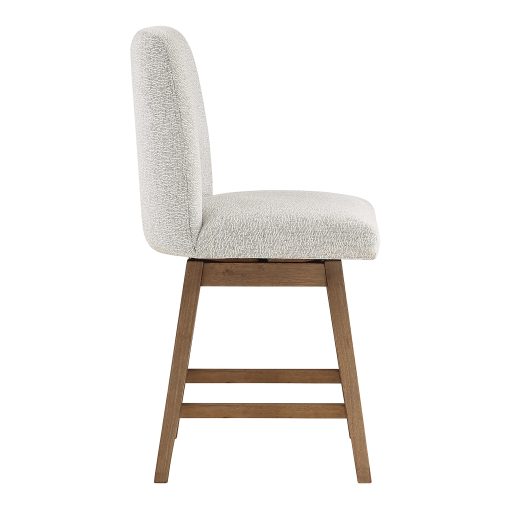 Office Star Finley Counter Height Swivel Stools, Parchment/Med Oak, 26", Set Of 2 Stools - Image 2