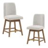 Office Star Finley Counter Height Swivel Stools, Parchment/Med Oak, 26", Set Of 2 Stools