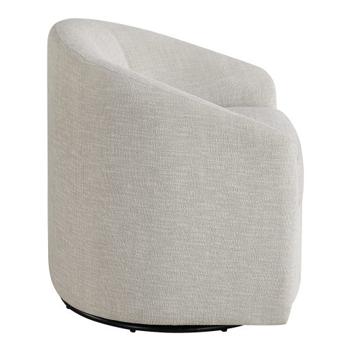 Office Star Bella Fabric Swivel Accent Chair, Stone - Image 2