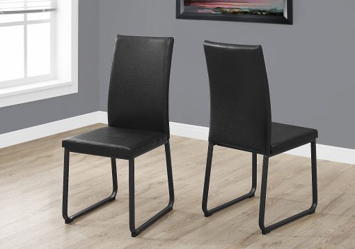 Monarch Specialties Shasha Dining Chairs, Black, Set Of 2 Chairs - Image 2