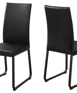 Monarch Specialties Shasha Dining Chairs, Black, Set Of 2 Chairs