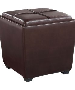 Office Star™ Rockford Storage Ottoman, Cocoa