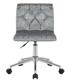 Glamour Home Amali Office Chair, Silver Gray 2