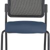 WorkPro® Spectrum Series Mesh/Vinyl Stacking Guest Chair with Antimicrobial Protection, Armless, Navy, Set Of 2 Chairs, BIFMA Compliant