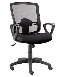 Alera Etros Series Mesh Mid-Back Swivel/Tilt Chair - Black Seat Color - Mesh Fabric Seat Material - Black Back Color - 0