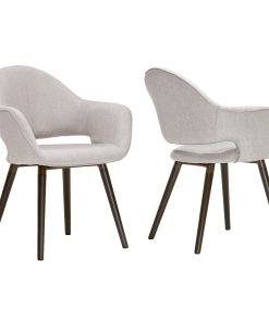 Glamour Home Adel Dining Chairs, Beige, Set Of 2 Chairs