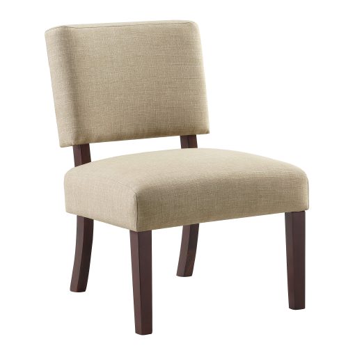 Office Star Jasmine Fabric Accent Chair, Cream