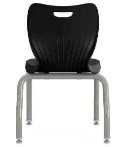 HON SmartLink Plastic 4-Leg Stackable Chairs, Onyx/Platinum, Set Of 4 Chairs 2