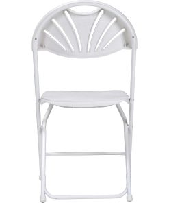 Dorel Zown Premium Fan Back Folding Chair – White Seat Color – White Back Color – Polyethylene Back Material – CSC60542WHT8E 2