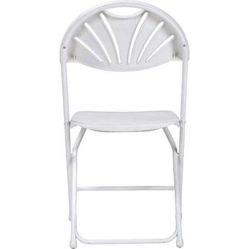 Dorel Zown Premium Fan Back Folding Chair - White Seat Color - White Back Color - Polyethylene Back Material - CSC60542WHT8E - Image 2