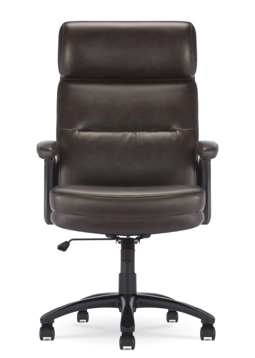 Serta® Comfort Big & Tall Ergonomic Bonded Leather High-Back Executive Office Chair, Brown - Image 2