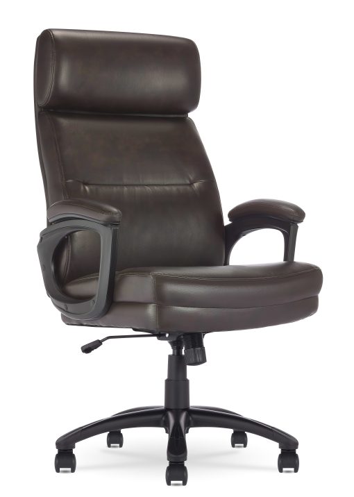 Serta® Comfort Big & Tall Ergonomic Bonded Leather High-Back Executive Office Chair, Brown