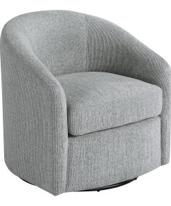 Office Star Bella Fabric Swivel Accent Chair, Dove Gray