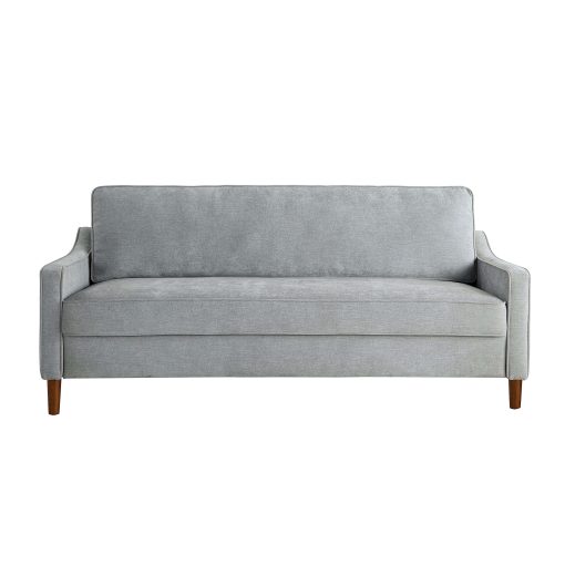 Lifestyle Solutions Shendi Fabric Sofa, 34”H x 76”W x 31”D, Light Gray - Image 2