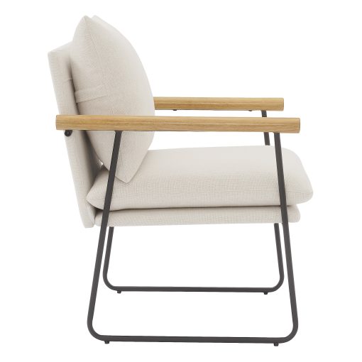 Office Star Dutton Fabric Accent Armchair, Ivory - Image 2