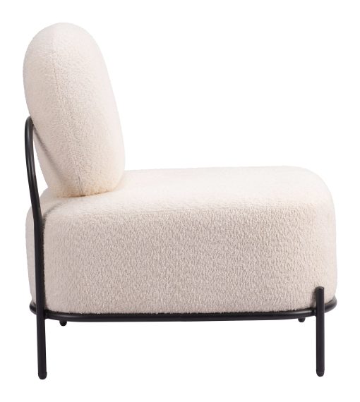 Zuo Arendal Polyester Accent Chair, Vanilla - Image 2