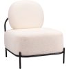 Zuo Arendal Polyester Accent Chair, Vanilla