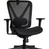 Flash Furniture Ergonomic Mid-Back Mesh Drafting Chair with Fabric Seat, Adjustable Foot Ring and Arms, Black 4