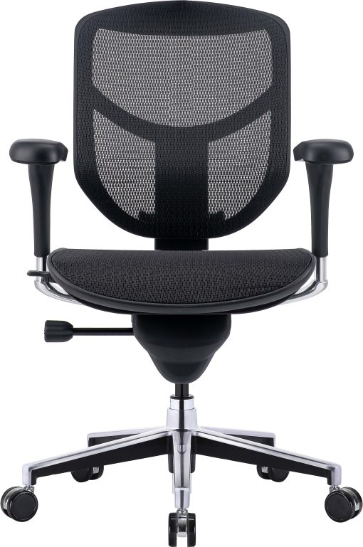 WorkPro® Quantum 9000V2 Series Ergonomic Mesh/Mesh Mid-Back Chair, Black/Black, BIFMA Compliant - Image 2
