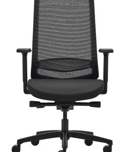 WorkPro® Expanse Series Multifunction Ergonomic Mesh/Fabric High-Back Executive Chair, Black/Black, BIFMA Compliant 2
