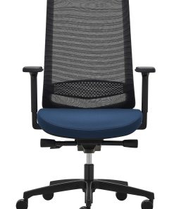 WorkPro® Expanse Series Multifunction Ergonomic Mesh/Fabric High-Back Executive Chair, Black/Blue, BIFMA Compliant 2