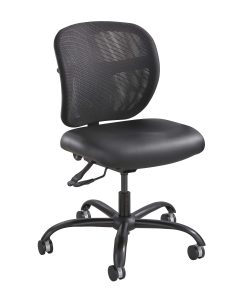 Safco® Vue™ Intensive Use Mesh Task Chair, Black Vinyl