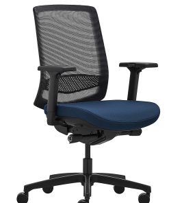 WorkPro® Expanse Series Multifunction Ergonomic Mesh/Fabric Mid-Back Manager Chair, Black/Blue, BIFMA Compliant