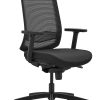 WorkPro® Expanse Series Ergonomic Mesh/Fabric Mid-Back Task Chair, Black/Black