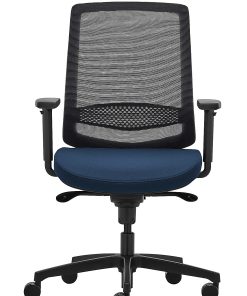 WorkPro® Expanse Series Ergonomic Mesh/Fabric Mid-Back Task Chair, Black/Blue, BIFMA Compliant 2