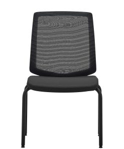 WorkPro® Expanse Series Mesh/Fabric Guest Chairs, Black/Black, Set Of 2 Chairs 2