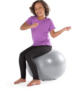 Gaiam Kids’ Stay-N-Play XL Inflatable Ball Chair, Gray 2