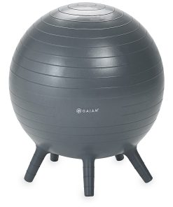 Gaiam Kids' Stay-N-Play XL Inflatable Ball Chair, Gray