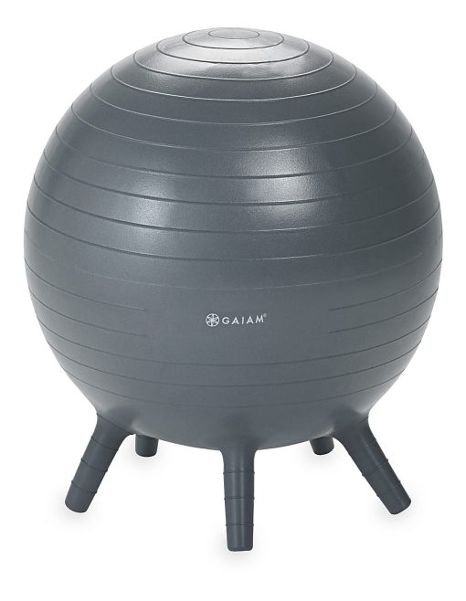 Gaiam Kids' Stay-N-Play XL Inflatable Ball Chair, Gray