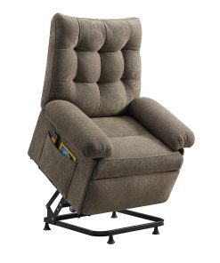 Bestier Power Lift Linen Recliner Accent Chair, Brown