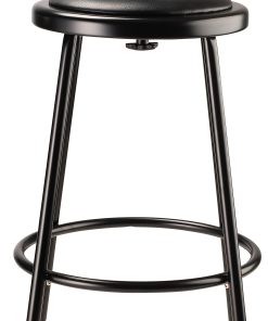 National Public Seating 6400 Adjustable-Height Task Stool, Black Seat/Black Frame, Quantity: 1 2