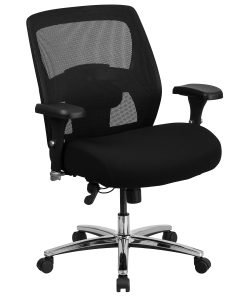 Flash Furniture HERCULES Series 24-7 Intensive Use Big & Tall Ergonomic Mesh Office Chair With Ratchet Back, Black/Gray 2