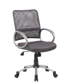 Boss Office Products Mesh Mid-Back Multipurpose Task Chair, Charcoal-Gray/Black-Pewter 2