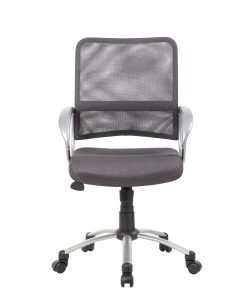 Boss Office Products Mesh Mid-Back Multipurpose Task Chair, Charcoal-Gray/Black-Pewter