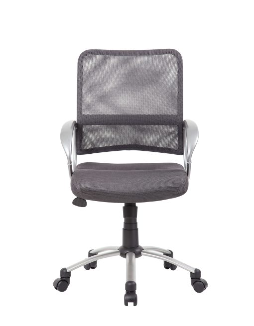 Boss Office Products Mesh Mid-Back Multipurpose Task Chair, Charcoal-Gray/Black-Pewter
