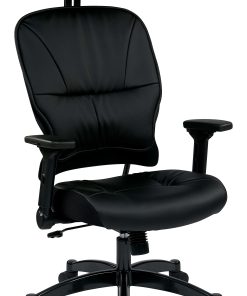 Office Star™ Space Seating 32 Series Ergonomic Bonded Leather High-Back Manager’s Chair, Black 2