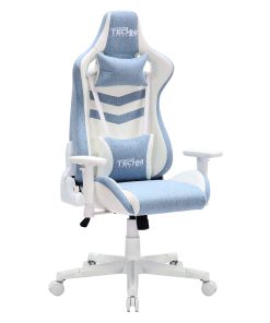 Techni Sport Pastel Series Ergonomic Faux Leather Computer Gaming Chair, Blue