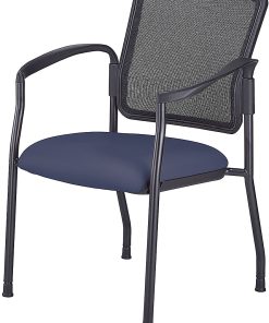 WorkPro® Spectrum Series Mesh/Vinyl Stacking Guest Chair With Antimicrobial Protection, With Arms, Grape, Set Of 2 Chairs, BIFMA Compliant 2