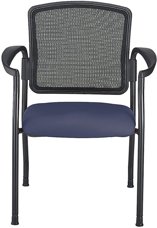 WorkPro® Spectrum Series Mesh/Vinyl Stacking Guest Chair With Antimicrobial Protection, With Arms, Grape, Set Of 2 Chairs, BIFMA Compliant