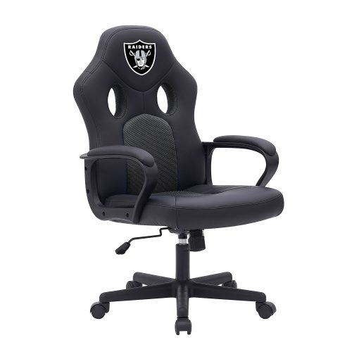 Imperial NFL Vision Faux Leather/Mesh High-Back Computer Gaming Chair, Las Vegas Raiders