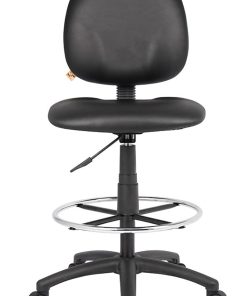 Boss Office Products Drafting Stool With Antimicrobial Protection, Footring, Black 2