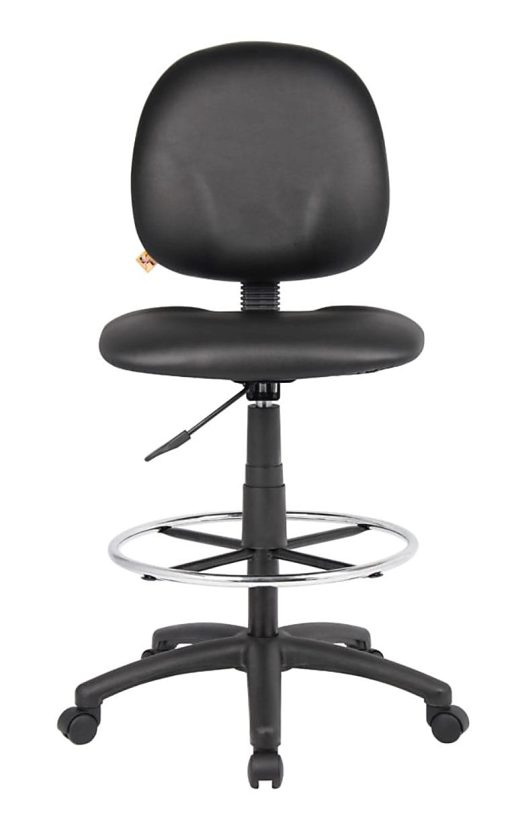 Boss Office Products Drafting Stool With Antimicrobial Protection, Footring, Black - Image 2