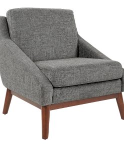 Office Star™ Davenport Mid-Century Club Chair, Charcoal/Coffee 2