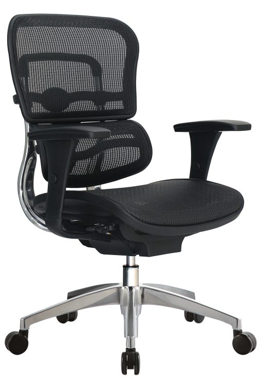 WorkPro® 12000 Series Ergonomic Mesh/Mesh Mid-Back Chair, Black/Black, BIFMA Compliant - Image 2