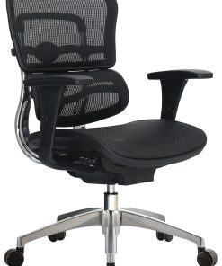 WorkPro® 12000 Series Ergonomic Mesh/Mesh Mid-Back Chair, Black/Black, BIFMA Compliant